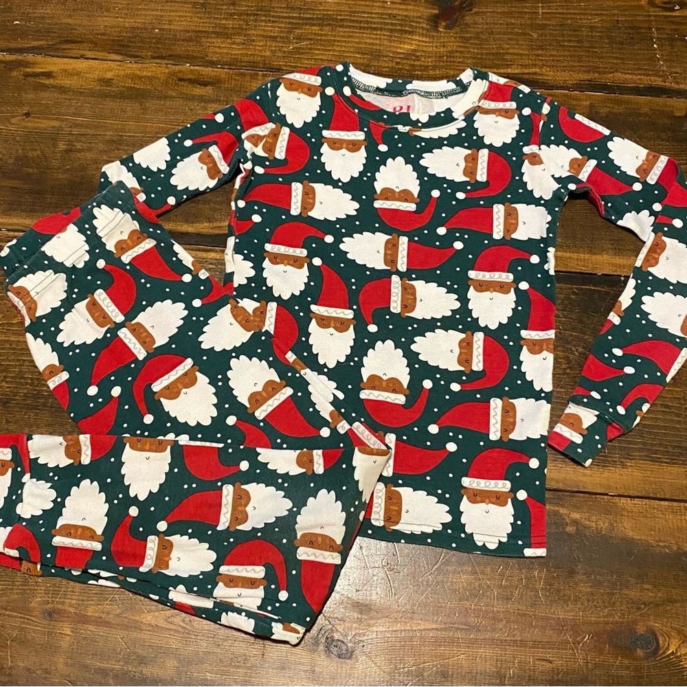 PJ Place Santa Print Pajama Top